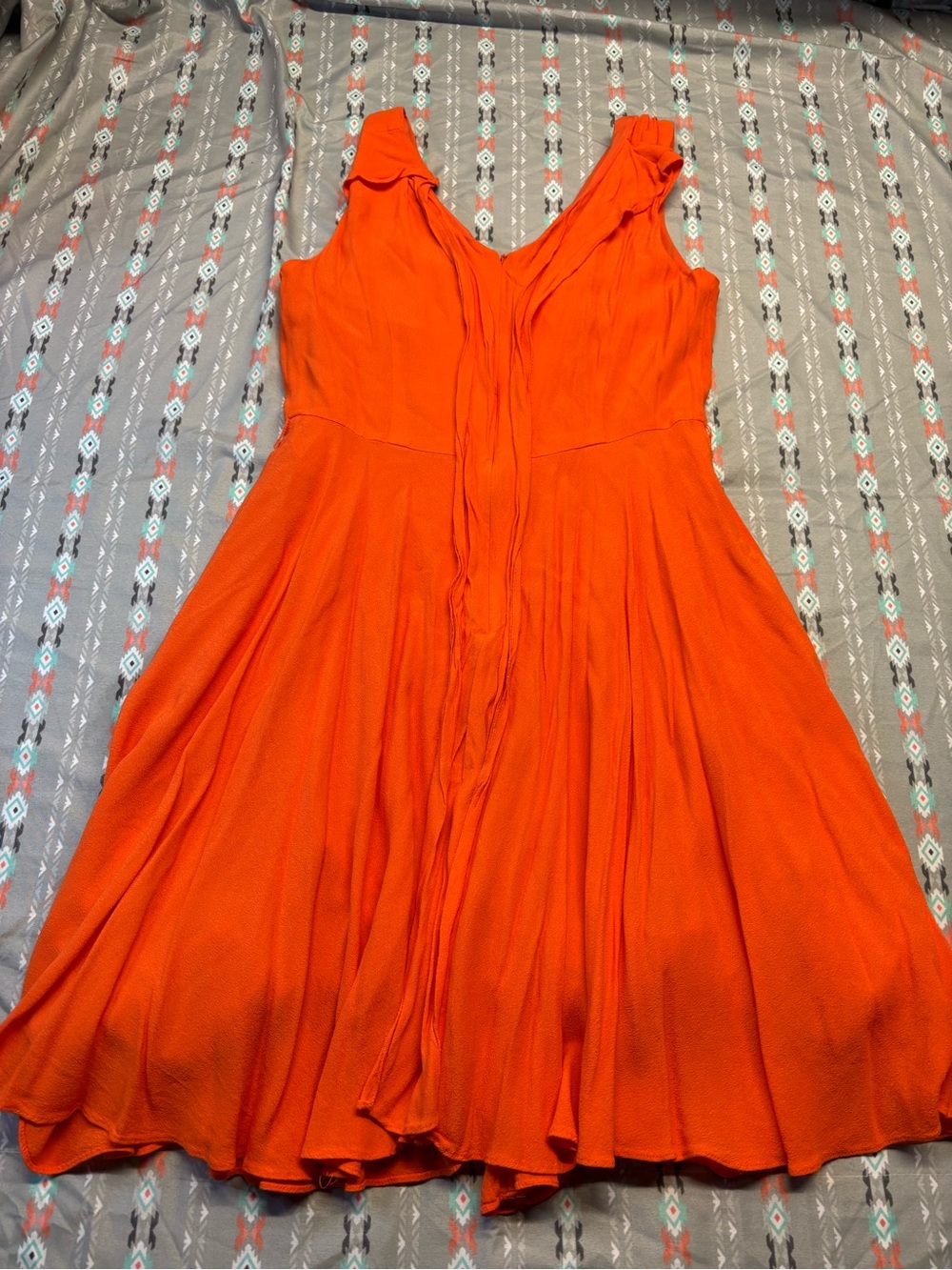 🍄Ann Taylor Vibrant Orange Dress - Picture 3 of 3